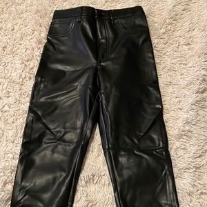 Abercrombie & Fitch Faux Leather Pants, size M.